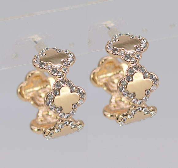 QUATREFOIL EARRINGS HOOP ( 5089 GLCRY )