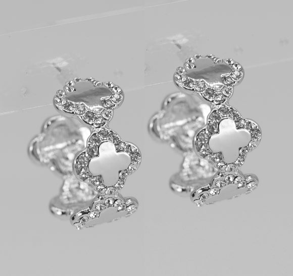 QUATREFOIL EARRINGS HOOP ( 5089 SLCRY )