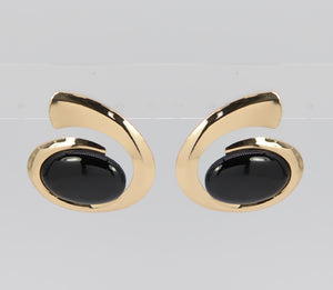 GOLD BLACK EARRINGS ( 5210 GLBLK )