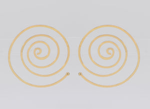 GOLD METAL SWIRL EARRINGS ( 5287 GOL )