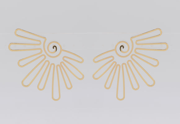 GOLD METAL EARRINGS ( 5288 GOL )