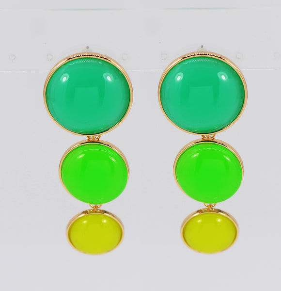 GREEN EARRINGS ( 5343 GLGRLM )