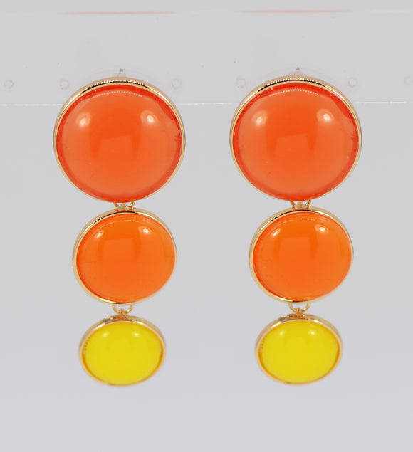 ORANGE YELLOW EARRINGS ( 5343 GLORYL )