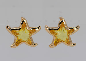 GOLD YELLOW STAR EARRINGS ( 5977 GLYEL )