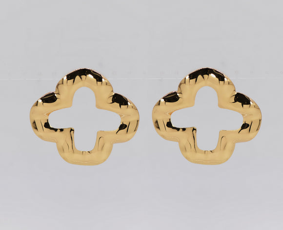 LARGE QUATREFOIL EARRINGS ( 6054 GOL )