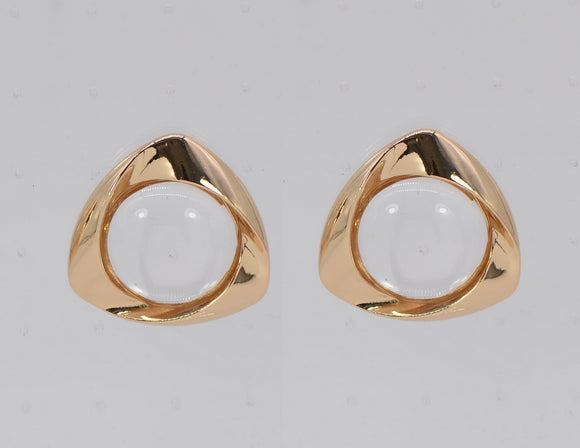 GOLD CLEAR EARRINGS ( 6084 GLCLR )