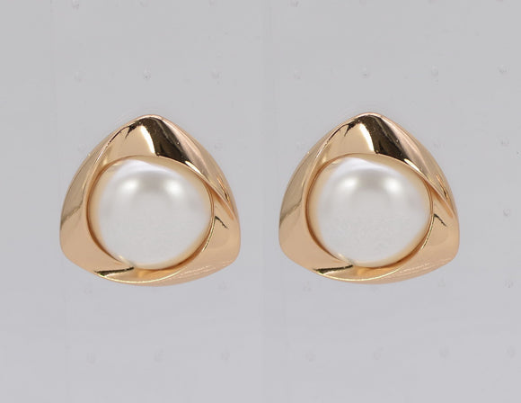 GOLD CREAM EARRINGS ( 6084 GLCRM )
