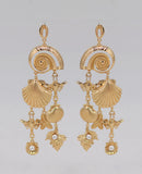 DANGLING GOLD SEA CHARMS ( 6204 GLCRM )