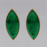 GOLD OVAL SHAPE EARRINGS ( 6219 GLGRN )