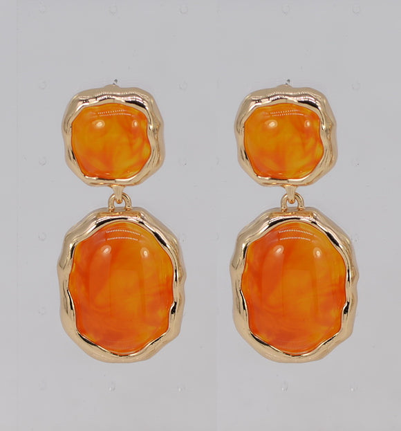 OVAL DOUBLE LINK EARRINGS ( 6353 GLORG )