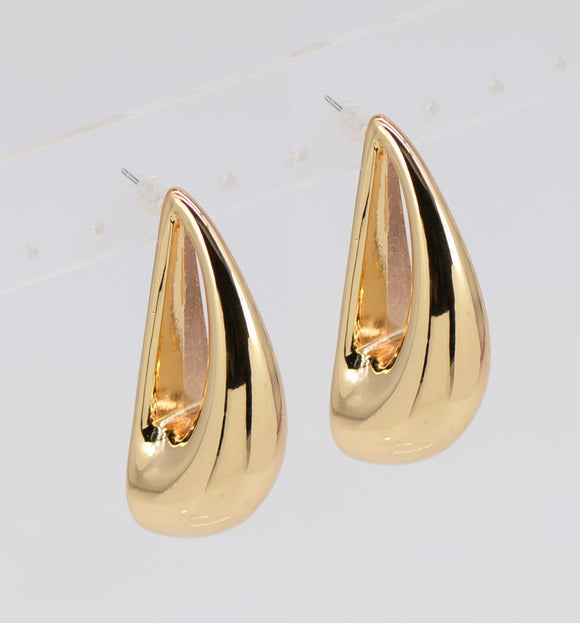 GOLD HALF MOON EARRINGS ( 6438 GOL )