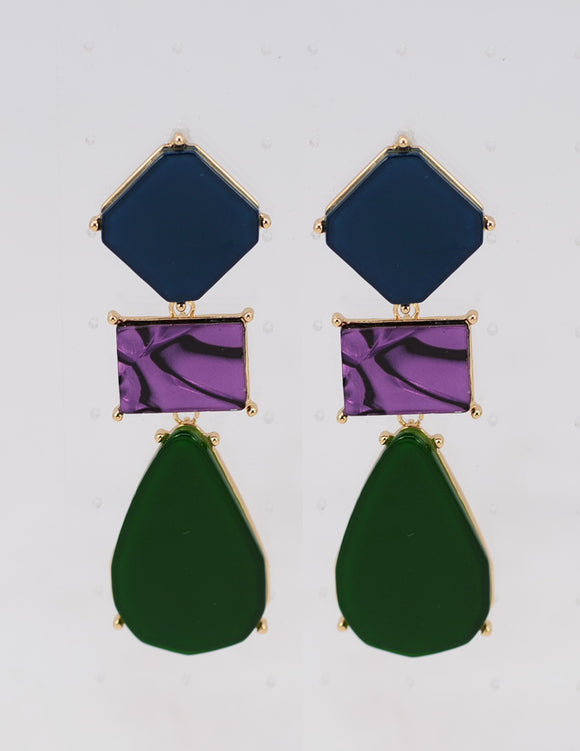 DANGLING RESIN EARRINGS ( 6461 GLNVY )