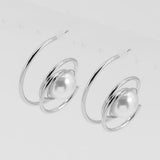 SILVER EARRINGS CREAM PEARL ( 6925 SLCRM )