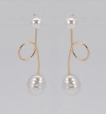 GOLD CREAM EARRINGS ( 6950 GLCRM )