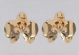 GOLD BIG FLOWER CHARM EARRINGS ( 6954 GOL )