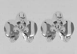SILVER BIG FLOWER CHARM EARRINGS ( 6954 SIL )