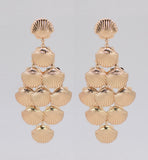SHELL DROP EARRINGS ( 7065 GOL )