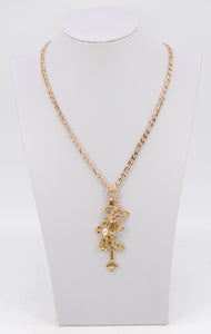 GOLD NECKLACE CROSS CHARMS ( 1457 GLCRY )