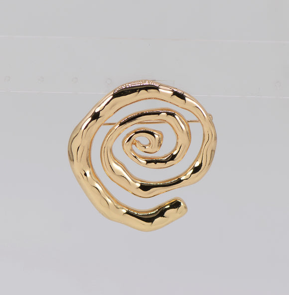 Gold Swirl Brooch ( 1012 GOL )