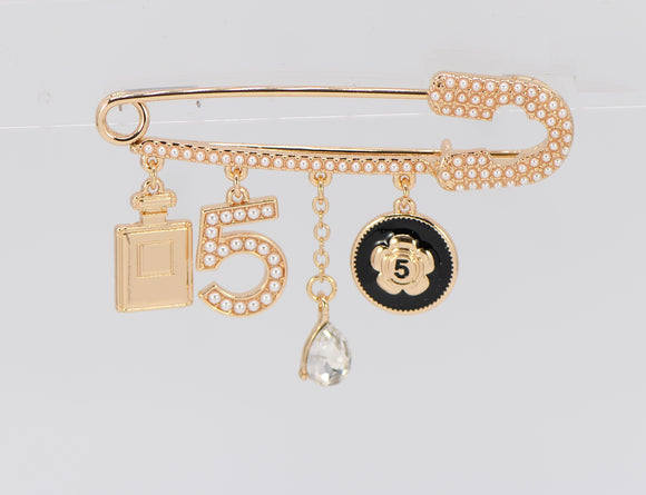 PIN BROOCH 5 ( 1019 GLBLK )