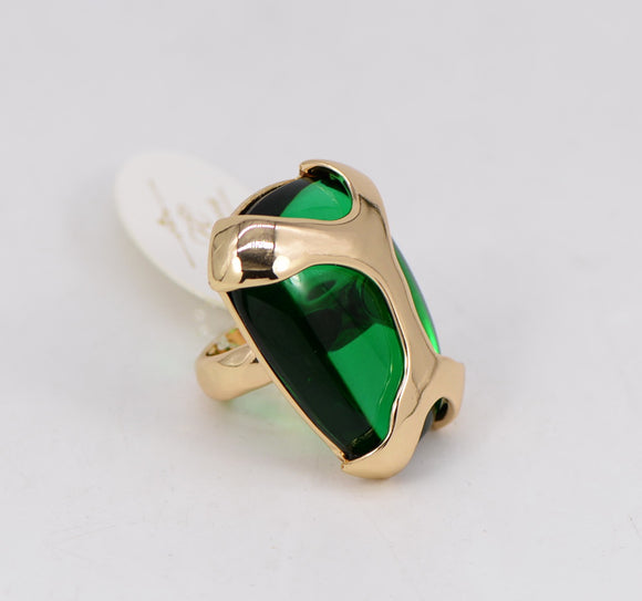 GREEN RESIN COCKTAIL RING ( 1011 GLHGN )
