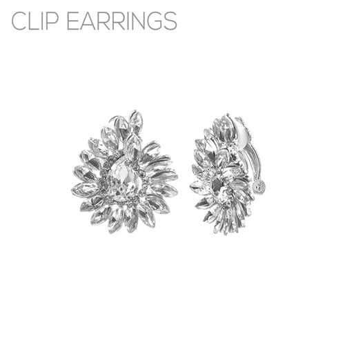 SILVER CLIP ON EARRINGS ( 26178 CECRS )