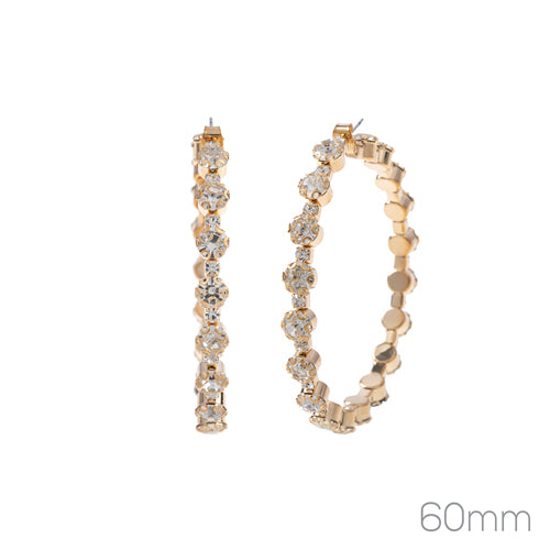 60mm GOLD HOOP EARRINGS ( 27904 60CRG )