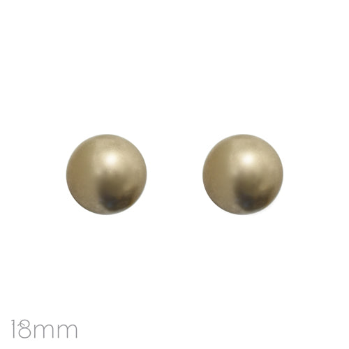 18mm GOLD PEARL EARRINGS ( 28291 WG )