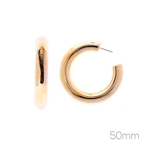 GOLD HOOP EARRINGS ( 28417 50G )