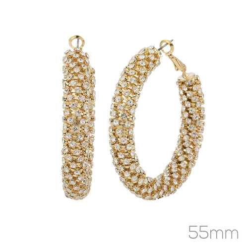GOLD HOOP EARRINGS ( 28921 55CRG )