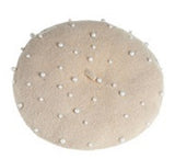 BEIGE BERET LIGHT BLUE PEARLS ( 1151 BE )
