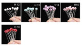 20 SILVER U SHAPE HAIR PIN LAVENDER PEARL ( H14 )