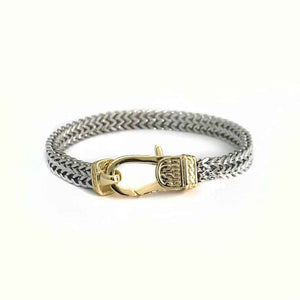 SILVER GOLD BRACELET ( 924 2T )