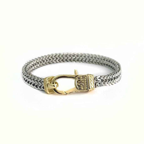 SILVER GOLD BRACELET ( 9388 )