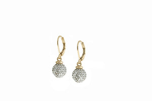 GOLD EARRINGS CLEAR CLEAR STONES ( 6262 GCL )