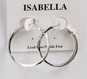 SILVER HOOP EARRINGS SMALL ( 2409 SS )