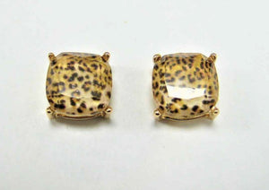 GOLD LEOPARD PRINT STUD EARRINGS ( 3095 GLEO )