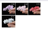 20 SILVER U HAIR PIN WHITE FLOWER ( HW1 )