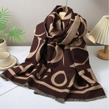 TAN WHITE SCARF ( 1086 TNWT )