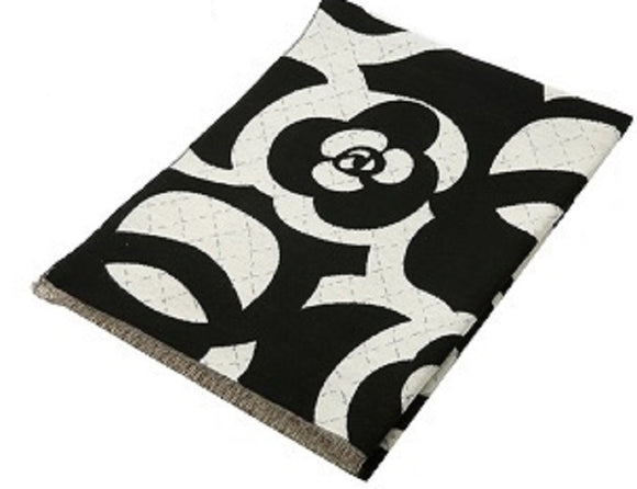 BLACK WHITE SCARF ( 1085 BKWT )