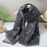 GREY TAN SCARF ( 1084 GY )