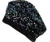 SEQUIN BERET VITRAIL OIL SPILL ( 1156 VT )