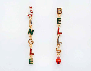 CHRISTMAS JINGLE BELLS EARRINGS ( 1897 GD )