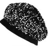 SEQUIN BERET SILVER ( 1156 S )