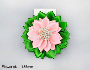 PINK GREEN FLOWER BROOCH ( 1500 PKGRN )