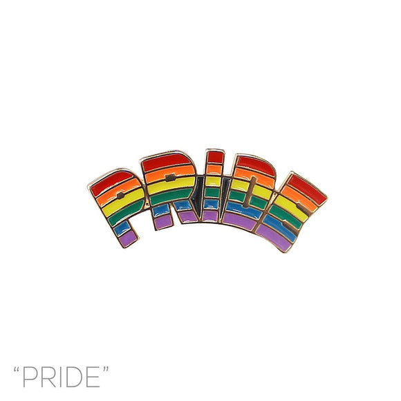 GOLD RAINBOW PRIDE BROOCH ( 30649 )