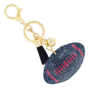 BLACK RED STONES FOOTBALL KEYCHAIN ( 31191 JTLSIG )