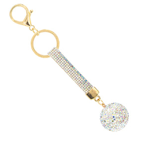 GOLD AB DISCO BALL KEYCHAIN ( 31780 ABG )