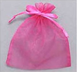 6.75”x 9.5” XLarge FUCHSIA Organza Gift Bag 12 Pieces ( 1003 FU )