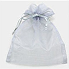 5.5" x 6.5" GREY Organza Gift Bag 12 Pieces L ( 1002 GREY )